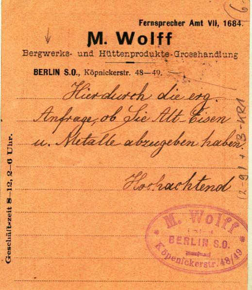 Bergwerks und Hüttenprodukte