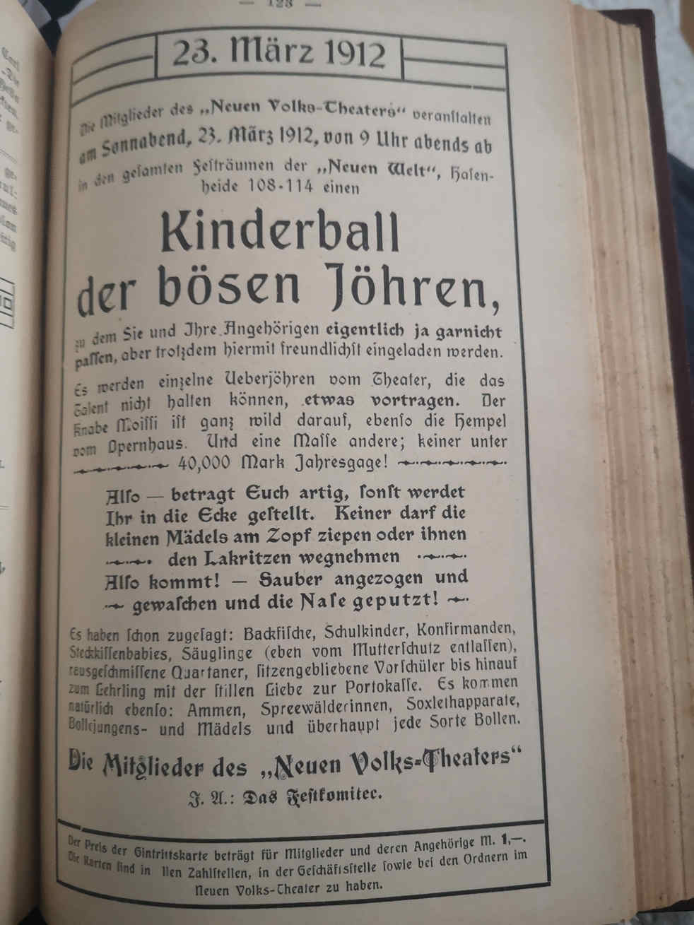 Kinderball der Volksbühne