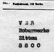 Robur Rechnung vom Postfuhrhof Köpenicker Straße