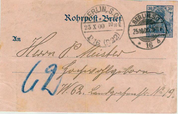 Rohrpost Köpenicker Straße 122
