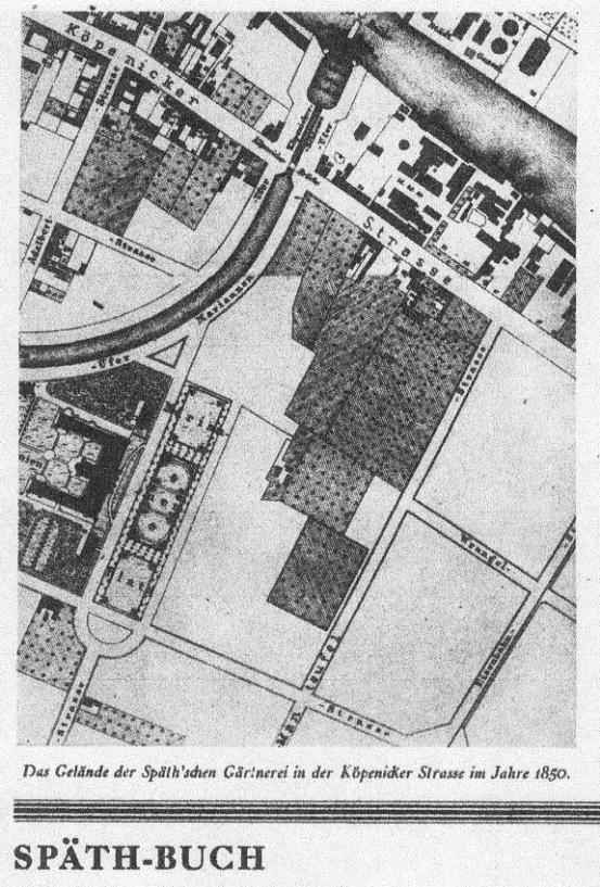Die Gärtnerei Späth um 1850